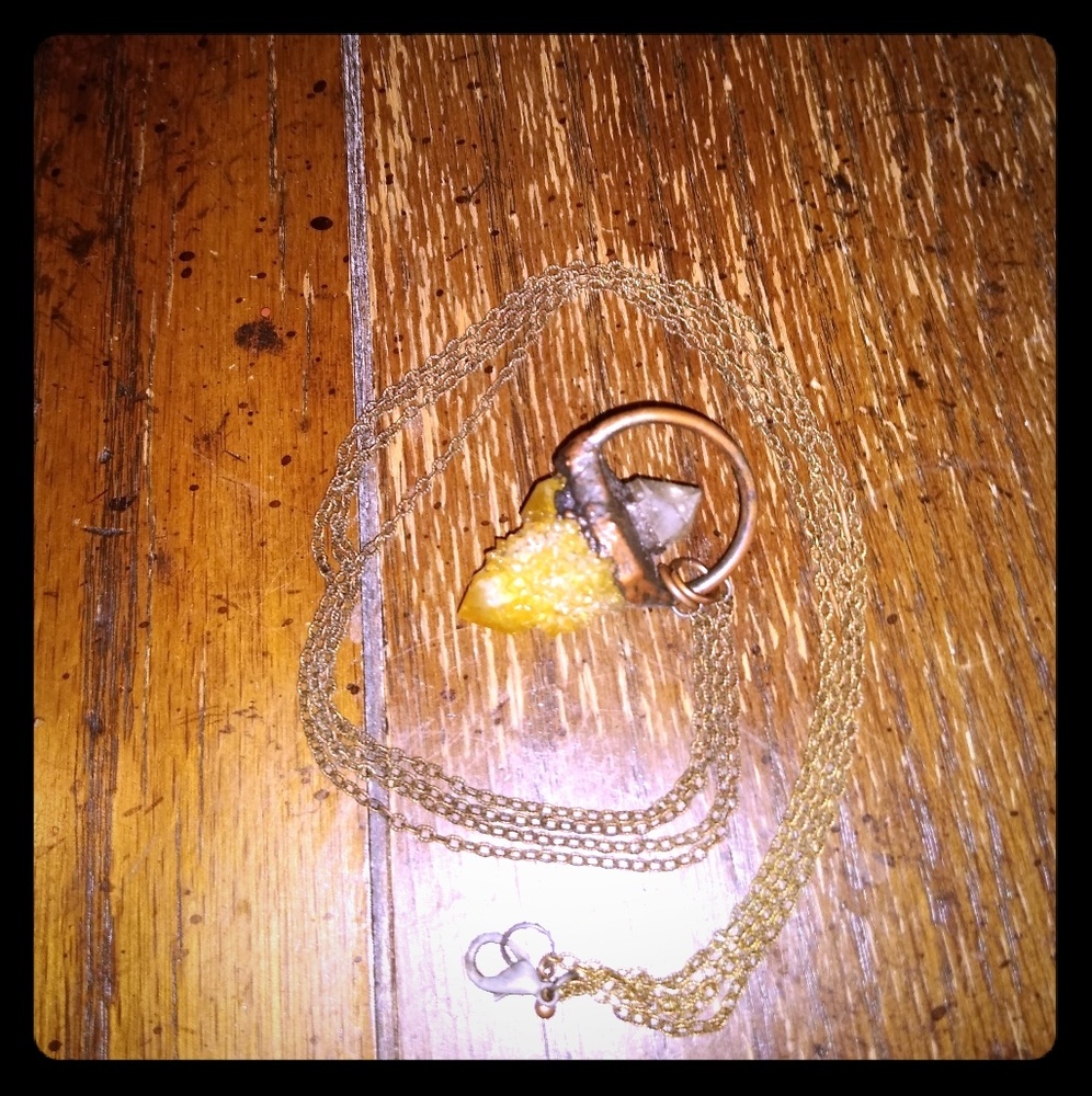 Genuine Citrine Spirit Quartz Necklace